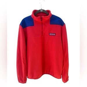 Vineyard Vines Fleece Pullover Adult Size Medium  Blue Red USA